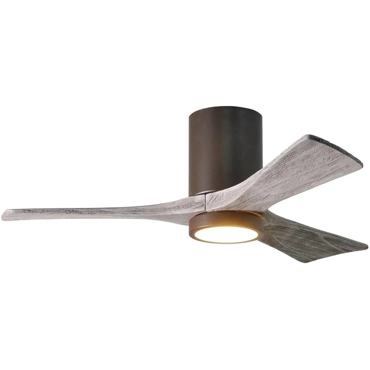 Matthews Fan Company - Irene 3 Hugger Ceiling Fan with Light Kit - IR3HLK-TB-BW-42 | Montreal Lighting & Hardware