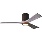 Matthews Fan Company - Irene 3 Hugger Ceiling Fan with Light Kit - IR3HLK-TB-BW-52 | Montreal Lighting & Hardware