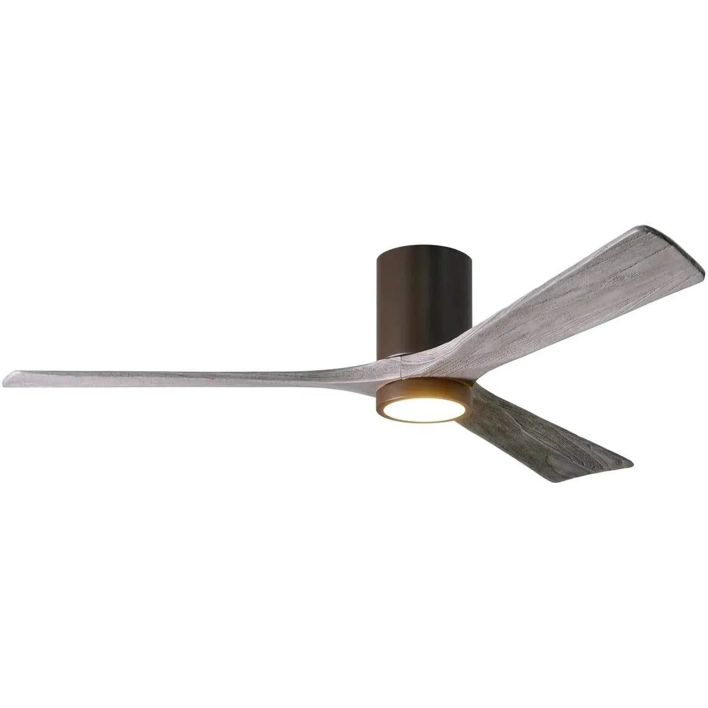Matthews Fan Company - Irene 3 Hugger Ceiling Fan with Light Kit - IR3HLK-TB-BW-60 | Montreal Lighting & Hardware