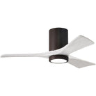 Matthews Fan Company - Irene 3 Hugger Ceiling Fan with Light Kit - IR3HLK-TB-MWH-42 | Montreal Lighting & Hardware