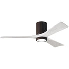 Matthews Fan Company - Irene 3 Hugger Ceiling Fan with Light Kit - IR3HLK-TB-MWH-52 | Montreal Lighting & Hardware