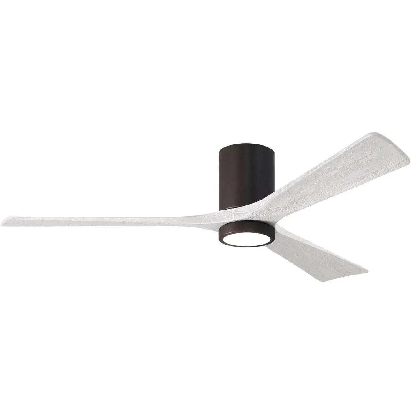 Matthews Fan Company - Irene 3 Hugger Ceiling Fan with Light Kit - IR3HLK-TB-MWH-60 | Montreal Lighting & Hardware