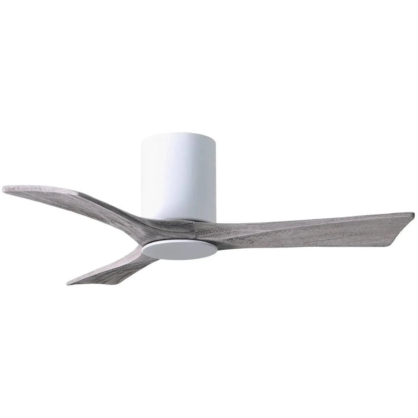 Matthews Fan Company - Irene 3 Hugger Ceiling Fan with Light Kit - IR3HLK-WH-BW-42 | Montreal Lighting & Hardware
