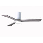 Matthews Fan Company - Irene 3 Hugger Ceiling Fan with Light Kit - IR3HLK-WH-BW-52 | Montreal Lighting & Hardware
