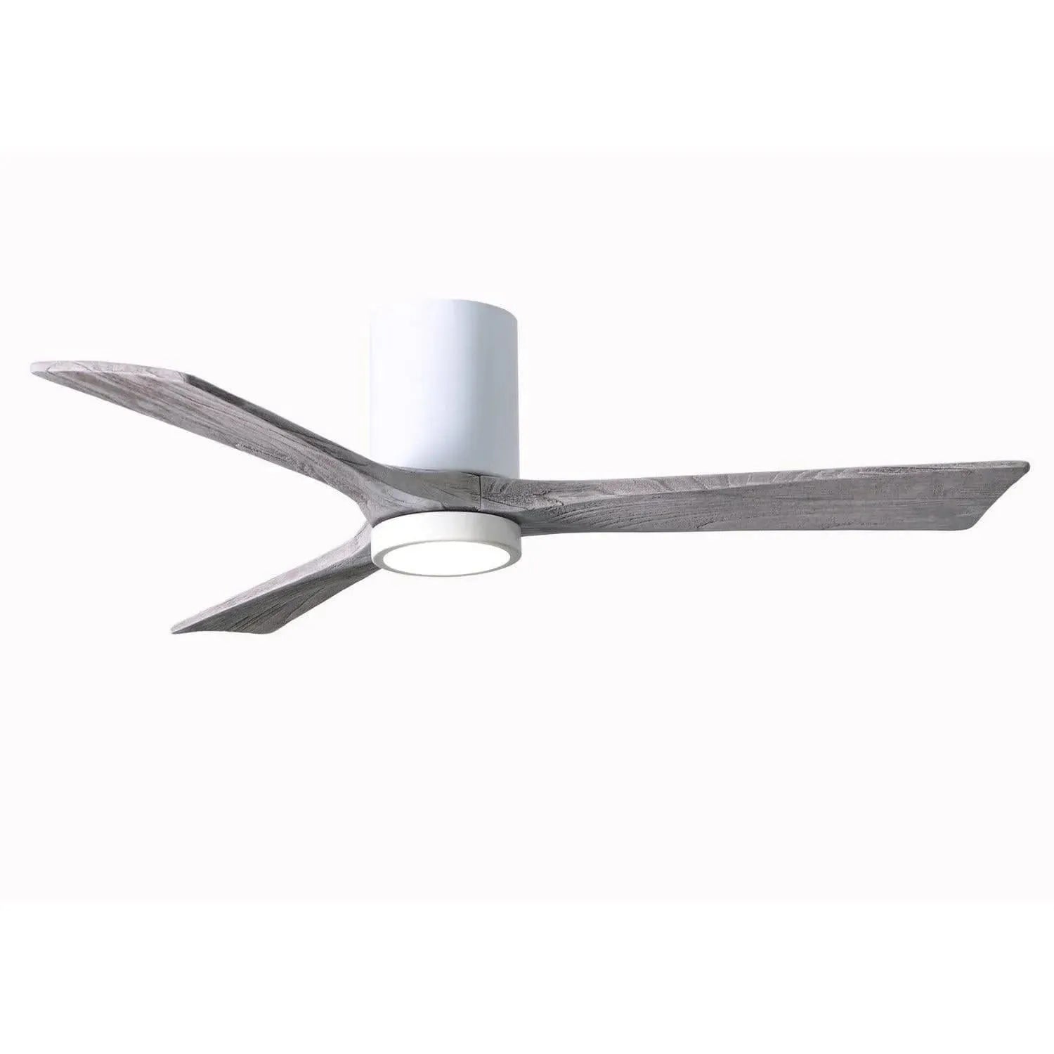Matthews Fan Company - Irene 3 Hugger Ceiling Fan with Light Kit - IR3HLK-WH-BW-52 | Montreal Lighting & Hardware