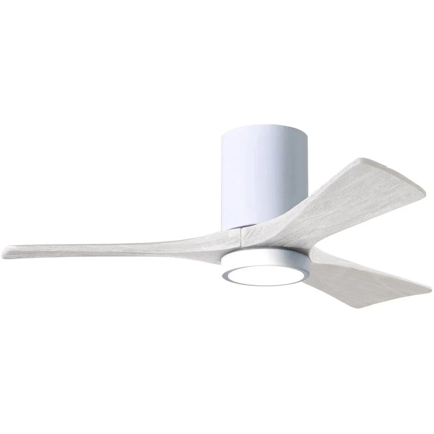 Matthews Fan Company - Irene 3 Hugger Ceiling Fan with Light Kit - IR3HLK-WH-MWH-42 | Montreal Lighting & Hardware