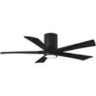 Matthews Fan Company - Irene 5 Hugger Ceiling Fan with Light Kit - IR5HLK-BK-BK-52 | Montreal Lighting & Hardware