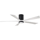 Matthews Fan Company - Irene 5 Hugger Ceiling Fan with Light Kit - IR5HLK-BK-MWH-60 | Montreal Lighting & Hardware