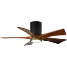 Matthews Fan Company - Irene 5 Hugger Ceiling Fan with Light Kit - IR5HLK-BK-WA-42 | Montreal Lighting & Hardware