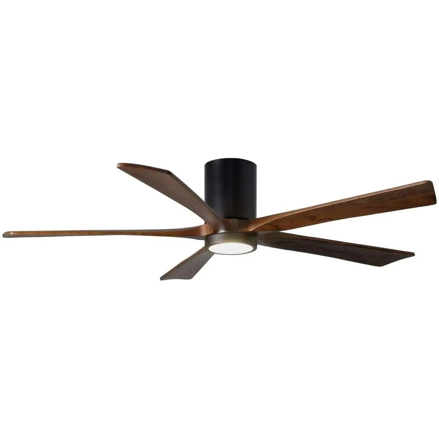 Matthews Fan Company - Irene 5 Hugger Ceiling Fan with Light Kit - IR5HLK-BK-WA-60 | Montreal Lighting & Hardware