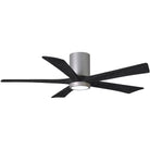 Matthews Fan Company - Irene 5 Hugger Ceiling Fan with Light Kit - IR5HLK-BN-BK-52 | Montreal Lighting & Hardware