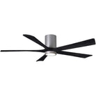 Matthews Fan Company - Irene 5 Hugger Ceiling Fan with Light Kit - IR5HLK-BN-BK-60 | Montreal Lighting & Hardware