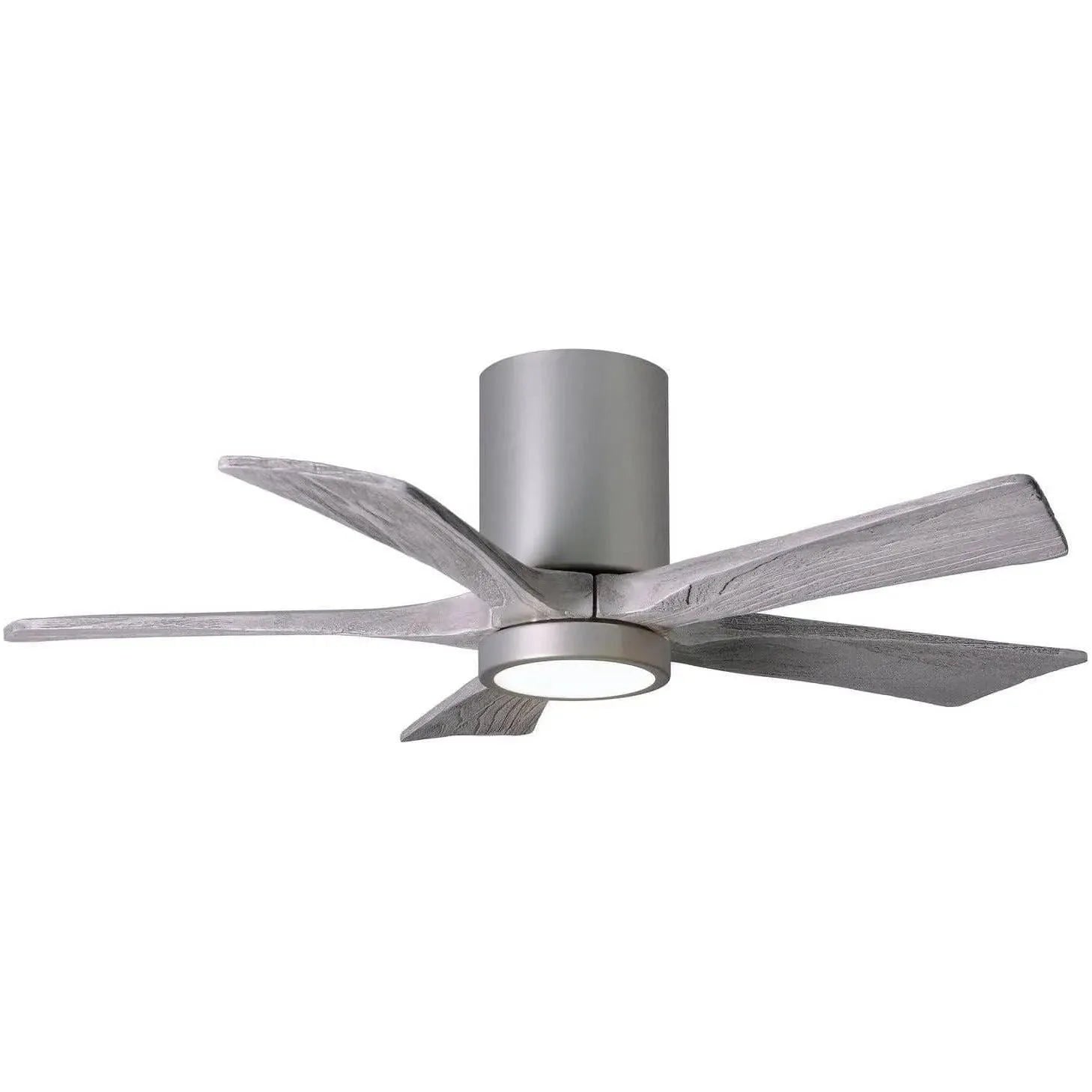Matthews Fan Company - Irene 5 Hugger Ceiling Fan with Light Kit - IR5HLK-BN-BW-42 | Montreal Lighting & Hardware