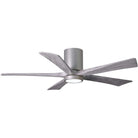 Matthews Fan Company - Irene 5 Hugger Ceiling Fan with Light Kit - IR5HLK-BN-BW-52 | Montreal Lighting & Hardware