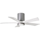 Matthews Fan Company - Irene 5 Hugger Ceiling Fan with Light Kit - IR5HLK-BN-MWH-42 | Montreal Lighting & Hardware