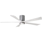 Matthews Fan Company - Irene 5 Hugger Ceiling Fan with Light Kit - IR5HLK-BN-MWH-60 | Montreal Lighting & Hardware