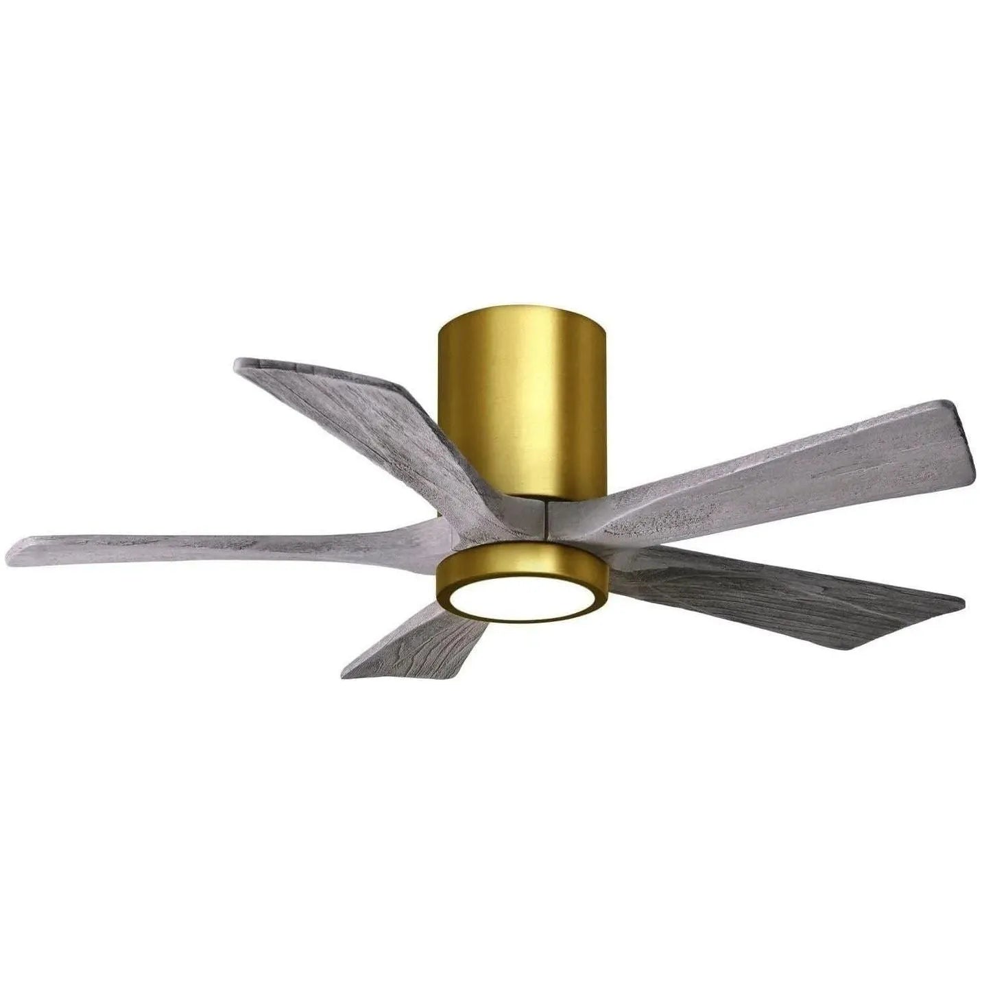 Matthews Fan Company - Irene 5 Hugger Ceiling Fan with Light Kit - IR5HLK-BRBR-BW-42 | Montreal Lighting & Hardware