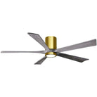 Matthews Fan Company - Irene 5 Hugger Ceiling Fan with Light Kit - IR5HLK-BRBR-BW-60 | Montreal Lighting & Hardware