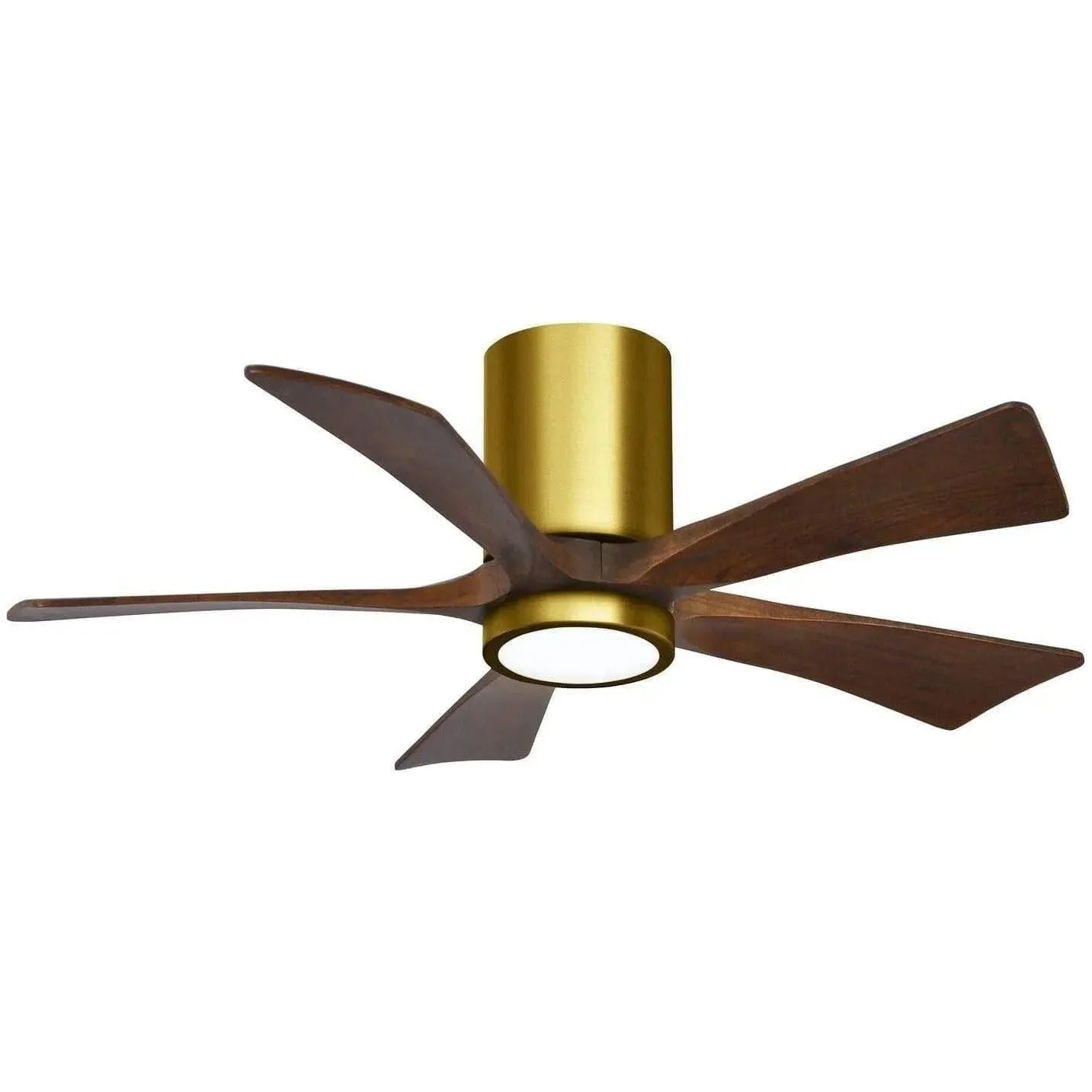 Matthews Fan Company - Irene 5 Hugger Ceiling Fan with Light Kit - IR5HLK-BRBR-WA-42 | Montreal Lighting & Hardware