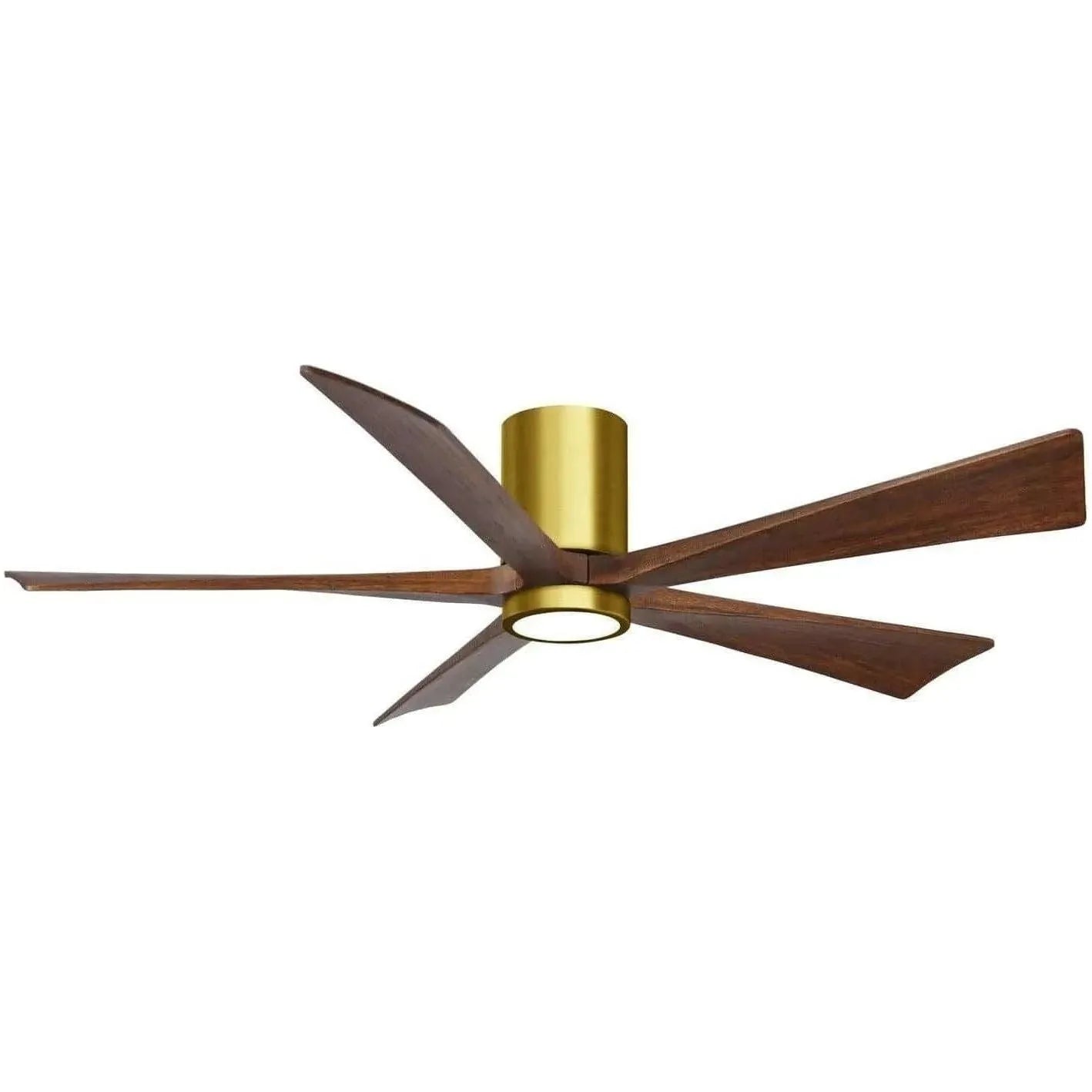 Matthews Fan Company - Irene 5 Hugger Ceiling Fan with Light Kit - IR5HLK-BRBR-WA-60 | Montreal Lighting & Hardware