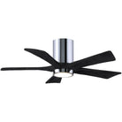 Matthews Fan Company - Irene 5 Hugger Ceiling Fan with Light Kit - IR5HLK-CR-BK-42 | Montreal Lighting & Hardware