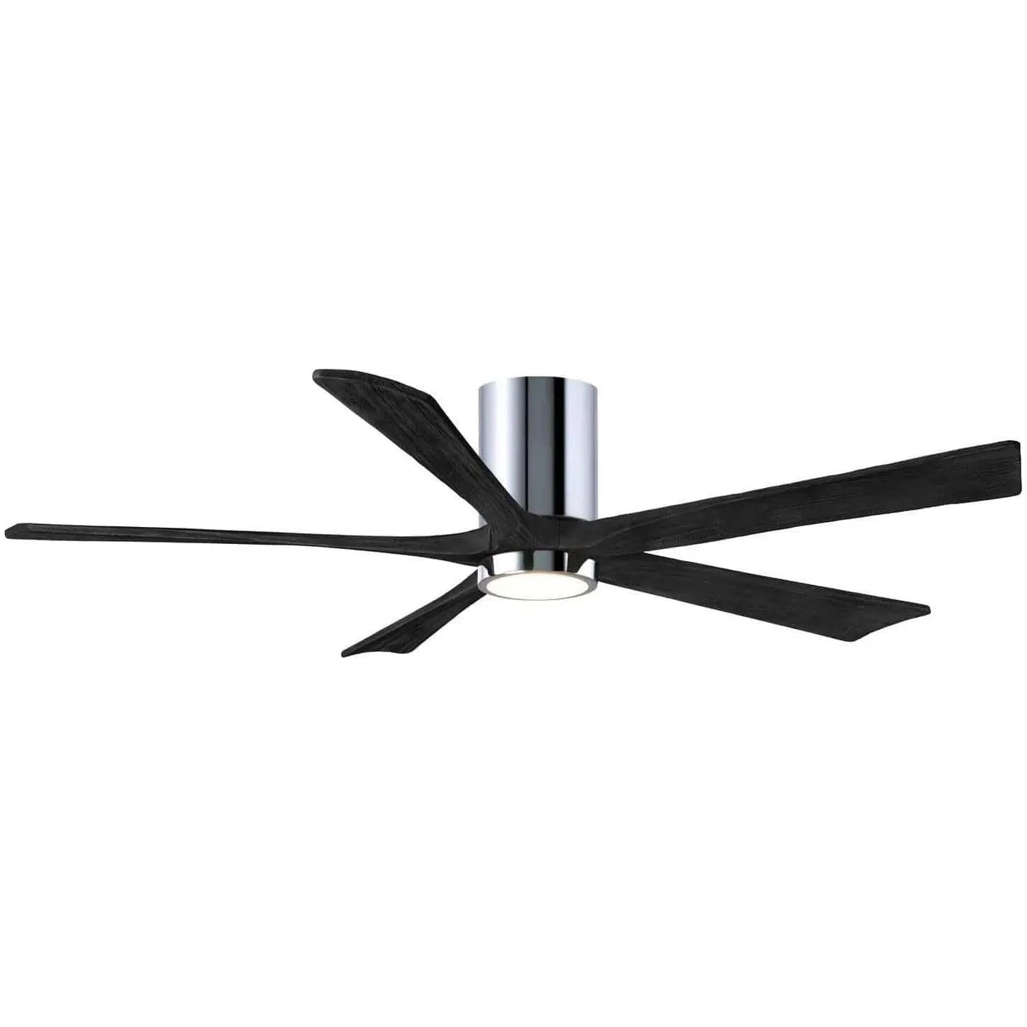 Matthews Fan Company - Irene 5 Hugger Ceiling Fan with Light Kit - IR5HLK-CR-BK-60 | Montreal Lighting & Hardware