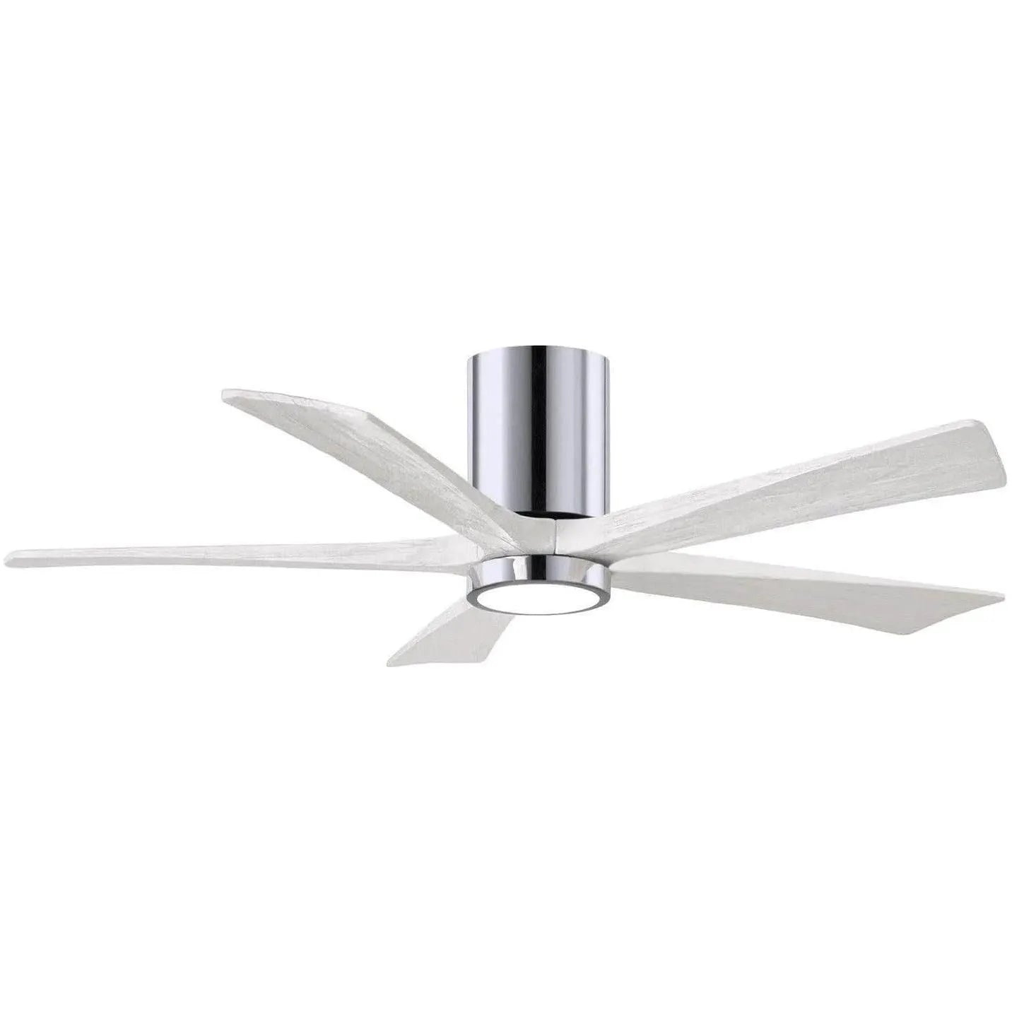 Matthews Fan Company - Irene 5 Hugger Ceiling Fan with Light Kit - IR5HLK-CR-MWH-52 | Montreal Lighting & Hardware