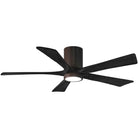 Matthews Fan Company - Irene 5 Hugger Ceiling Fan with Light Kit - IR5HLK-TB-BK-52 | Montreal Lighting & Hardware