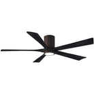 Matthews Fan Company - Irene 5 Hugger Ceiling Fan with Light Kit - IR5HLK-TB-BK-60 | Montreal Lighting & Hardware