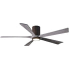 Matthews Fan Company - Irene 5 Hugger Ceiling Fan with Light Kit - IR5HLK-TB-BW-60 | Montreal Lighting & Hardware