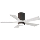 Matthews Fan Company - Irene 5 Hugger Ceiling Fan with Light Kit - IR5HLK-TB-MWH-42 | Montreal Lighting & Hardware