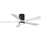 Matthews Fan Company - Irene 5 Hugger Ceiling Fan with Light Kit - IR5HLK-TB-MWH-52 | Montreal Lighting & Hardware