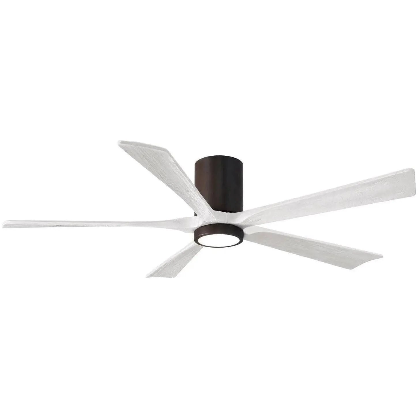 Matthews Fan Company - Irene 5 Hugger Ceiling Fan with Light Kit - IR5HLK-TB-MWH-60 | Montreal Lighting & Hardware