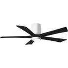 Matthews Fan Company - Irene 5 Hugger Ceiling Fan with Light Kit - IR5HLK-WH-BK-52 | Montreal Lighting & Hardware