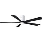 Matthews Fan Company - Irene 5 Hugger Ceiling Fan with Light Kit - IR5HLK-WH-BK-60 | Montreal Lighting & Hardware