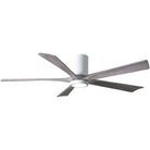 Matthews Fan Company - Irene 5 Hugger Ceiling Fan with Light Kit - IR5HLK-WH-BW-60 | Montreal Lighting & Hardware