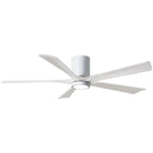 Matthews Fan Company - Irene 5 Hugger Ceiling Fan with Light Kit - IR5HLK-WH-MWH-60 | Montreal Lighting & Hardware