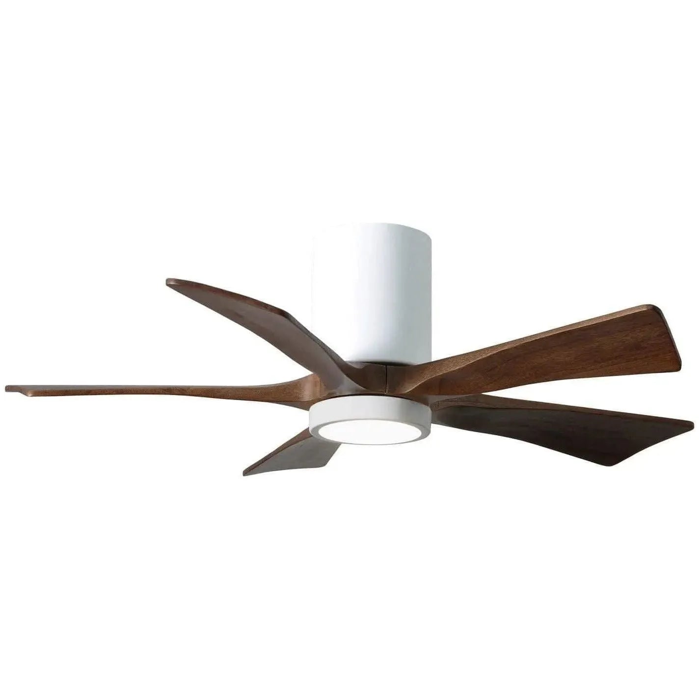 Matthews Fan Company - Irene 5 Hugger Ceiling Fan with Light Kit - IR5HLK-WH-WA-42 | Montreal Lighting & Hardware
