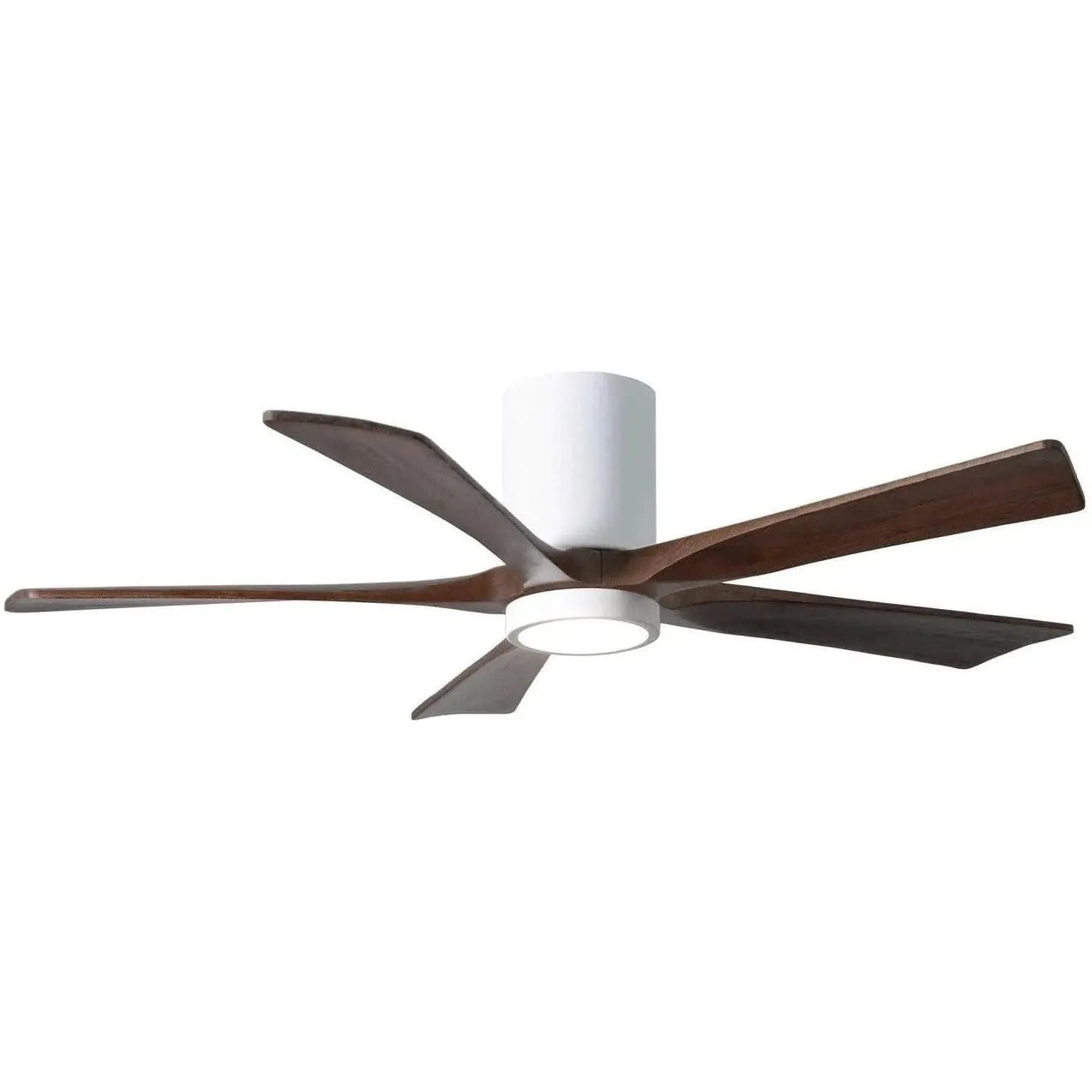 Matthews Fan Company - Irene 5 Hugger Ceiling Fan with Light Kit - IR5HLK-WH-WA-52 | Montreal Lighting & Hardware