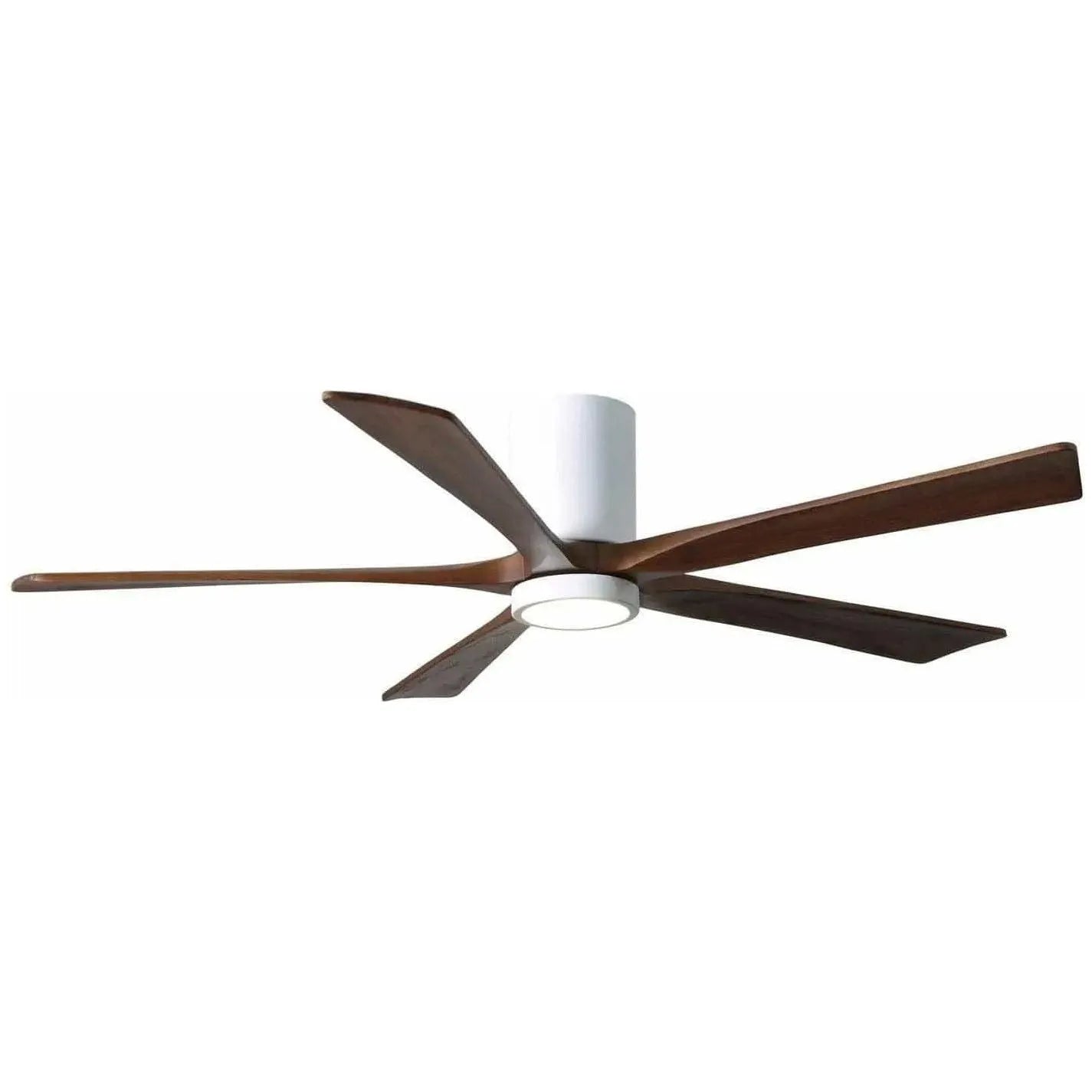 Matthews Fan Company - Irene 5 Hugger Ceiling Fan with Light Kit - IR5HLK-WH-WA-60 | Montreal Lighting & Hardware
