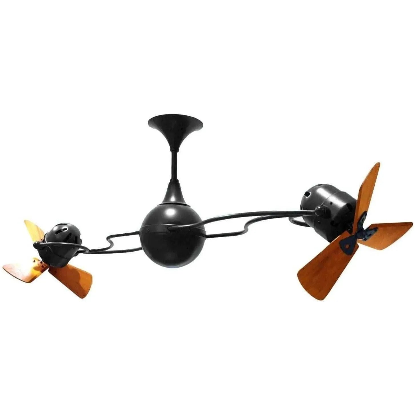 Matthews Fan Company - Italo Ventania Ceiling Fan - IV-BK-WD | Montreal Lighting & Hardware