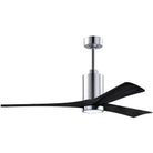 Matthews Fan Company - Patricia 3 Ceiling Fan - PA3-CR-BK-60 | Montreal Lighting & Hardware