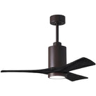 Matthews Fan Company - Patricia 3 Ceiling Fan - PA3-TB-BK-42 | Montreal Lighting & Hardware