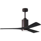 Matthews Fan Company - Patricia 3 Ceiling Fan - PA3-TB-BK-52 | Montreal Lighting & Hardware