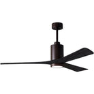 Matthews Fan Company - Patricia 3 Ceiling Fan - PA3-TB-BK-60 | Montreal Lighting & Hardware