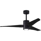 Matthews Fan Company - Super Janet Ceiling Fan - SJ-BK-BK-52 | Montreal Lighting & Hardware