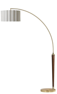 Lampadaire arqué festonné à 1 lumière