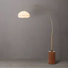 Nova of California 2115832WB Tambo Morelli Arc Lamp in Weathered Brass / Dark Walnut