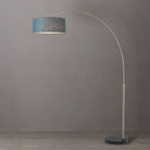 Nova of California 2110819BL Float 1-Light Arc Lamp in Satin Nickel / Black