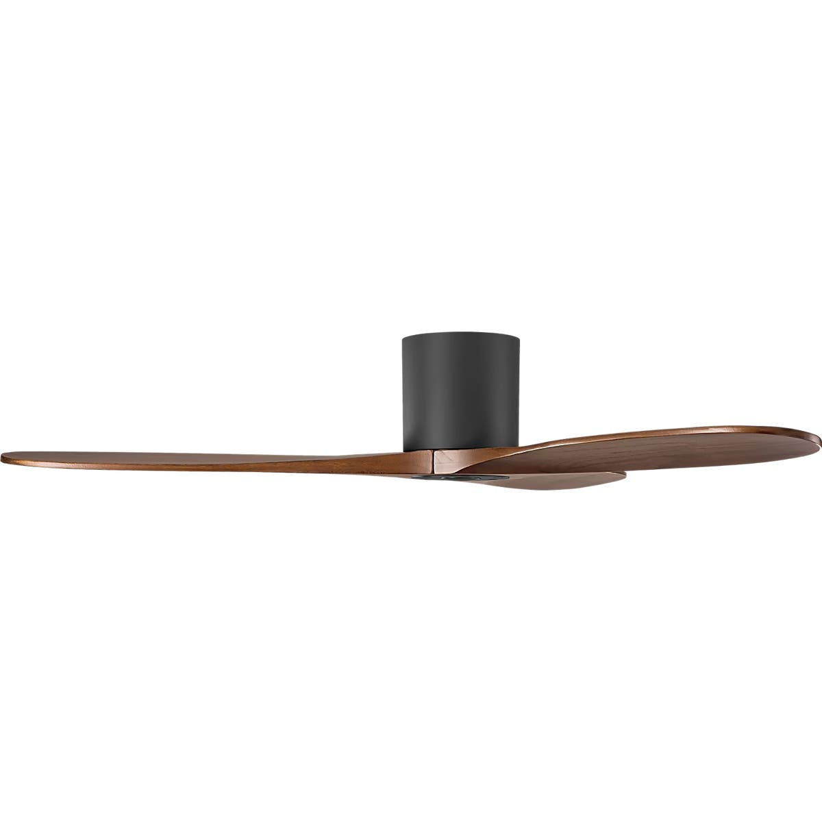 Confort visuel Ventilateur  Collection 3MAVHSM52MBK Maverick Smart 52" Hugger Ceiling Ventilateur  en noir mat avec lames en noyer foncé